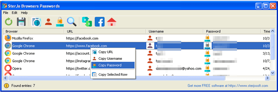 Recover browser saved passwords across browsers