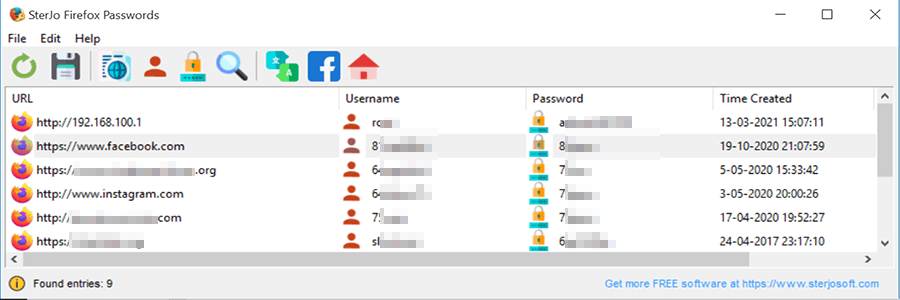 Reveal Mozilla Firefox saved passwords