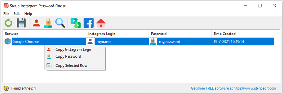 Recover Instagram saved passwords