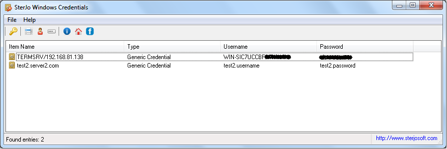 Retrieve Windows Credential Manager entries